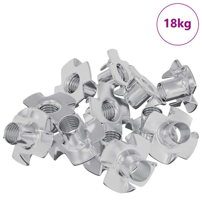 T-nut con punte 7200 pcs Argento M6 mm Acciaio