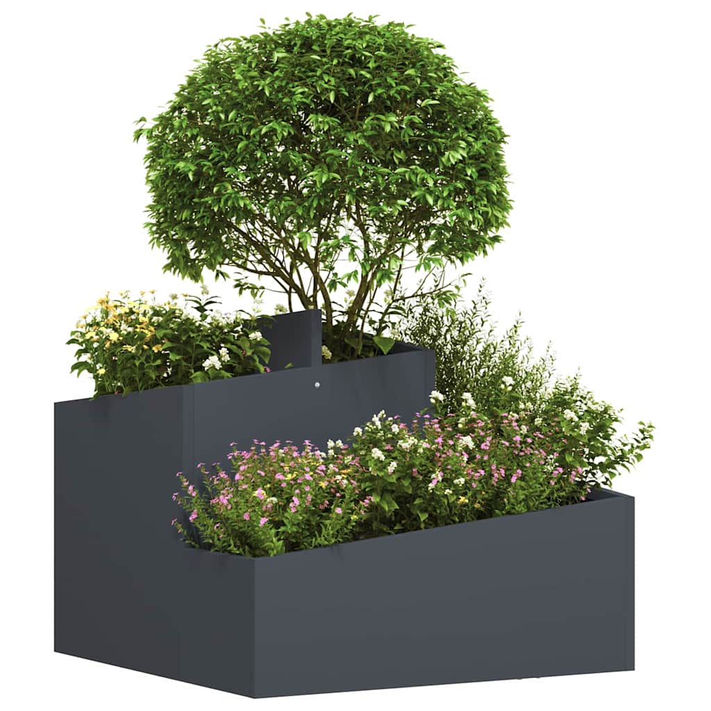 Vaso da giardino Antracite 60 x 60 x 50 cm