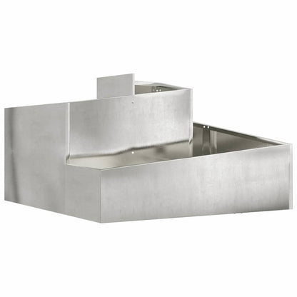 Vaso da giardino Argento 60 x 60 x 50 cm Acciaio inossidabile