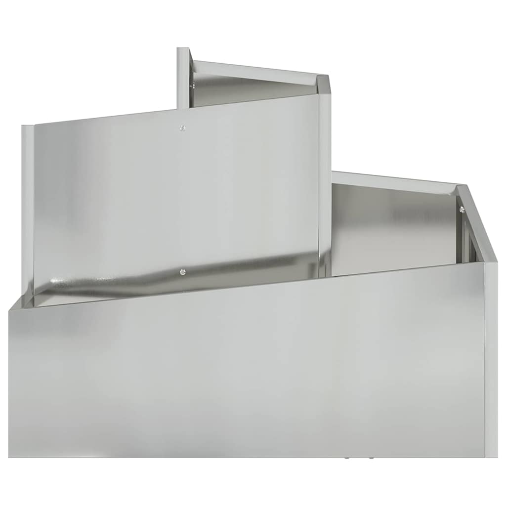Vaso da giardino Argento 60 x 60 x 50 cm Acciaio zincato
