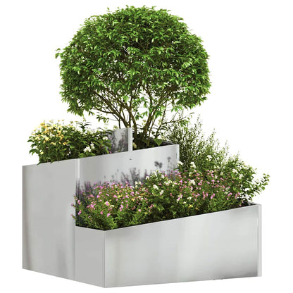 Vaso da giardino Argento 60 x 60 x 50 cm Acciaio zincato