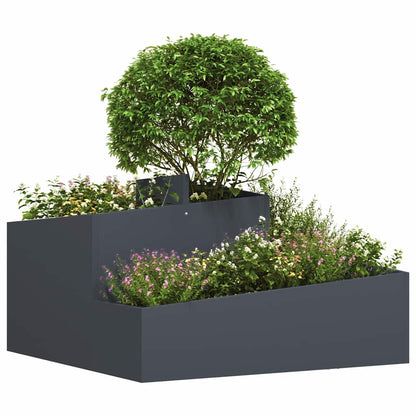 Vaso da giardino Antracite 80 x 80 x 50 cm