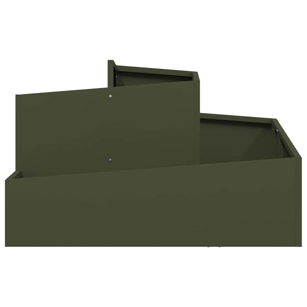 Vaso da giardino Verde oliva 80 x 80 x 50 cm