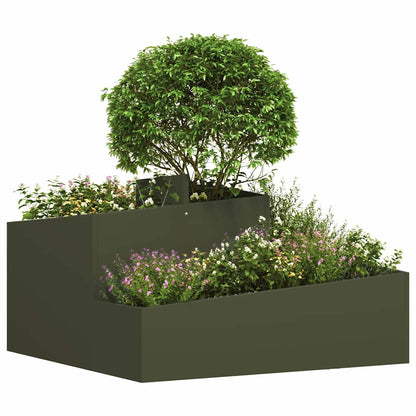 Vaso da giardino Verde oliva 80 x 80 x 50 cm