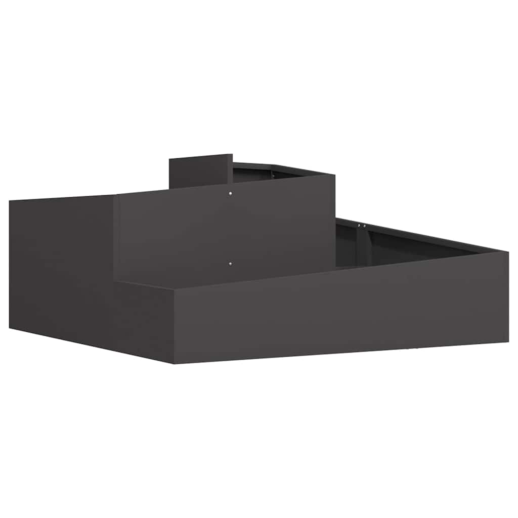 Vaso da giardino Nero 100 x 100 x 50 cm