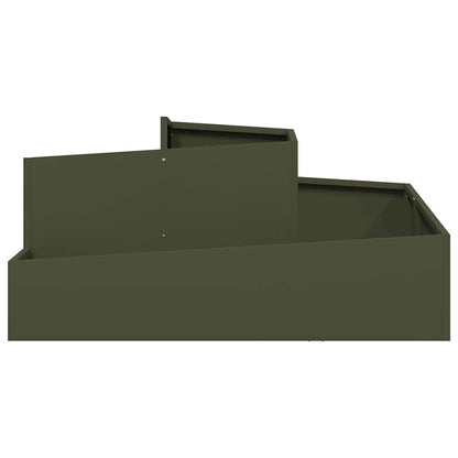 Vaso da giardino Verde oliva 100 x 100 x 50 cm
