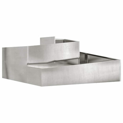 Vaso da giardino Argento 100 x 100 x 50 cm Acciaio inossidabile