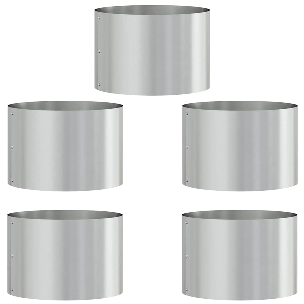 Anello per vaso 5 pcs Argento 30 x 30 x 20 cm Acciaio zincato