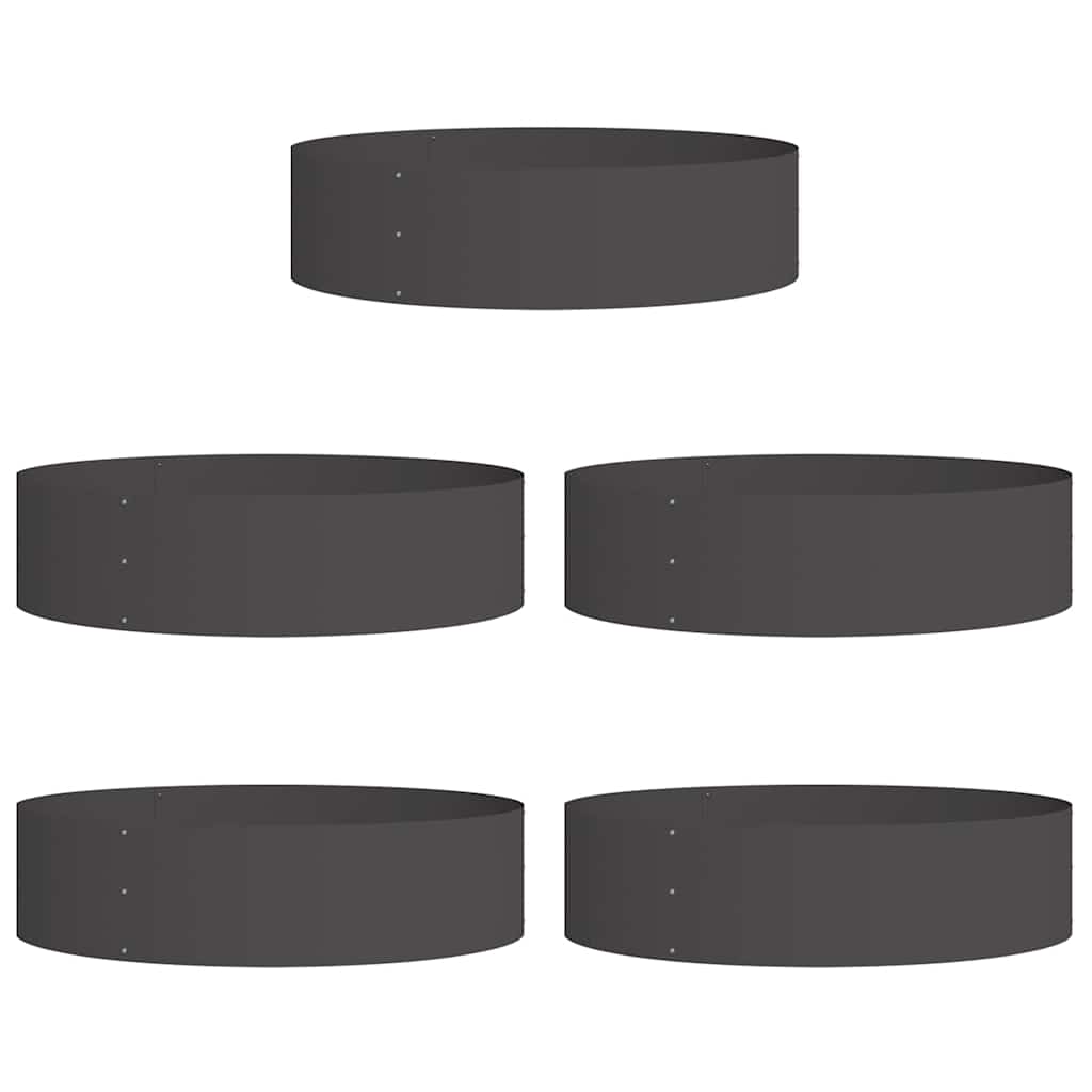 Anello per vaso 5 pcs Nero 80 x 80 x 20 cm