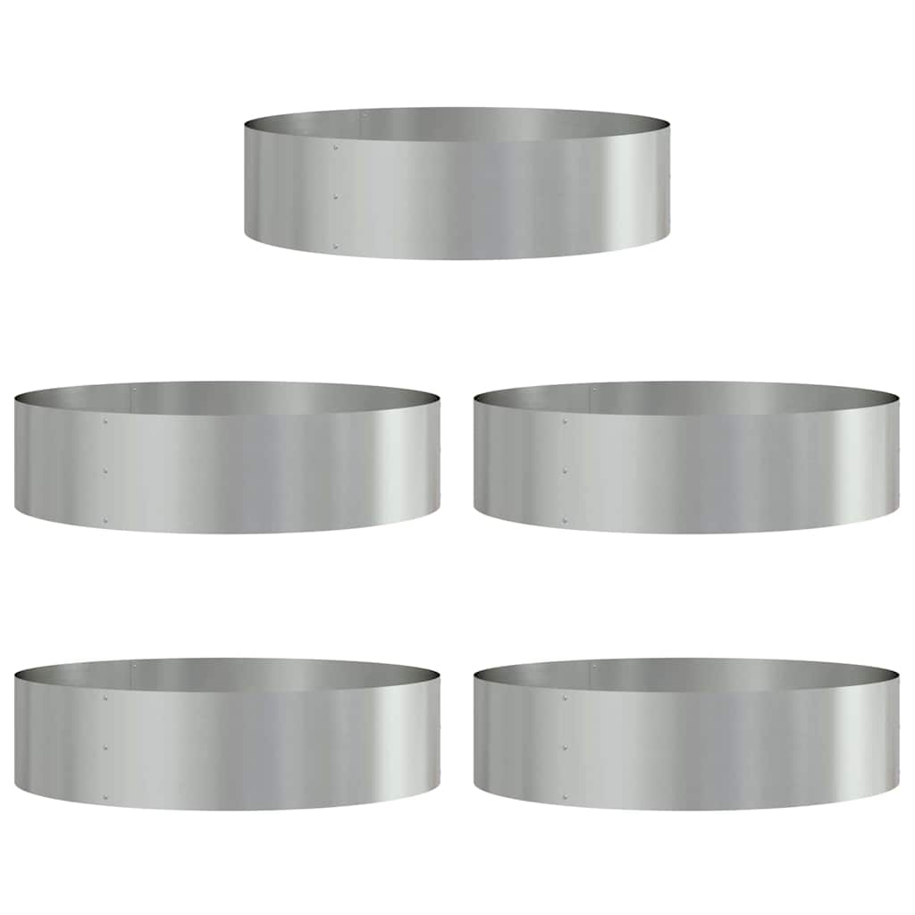 Anello per vaso 5 pcs Argento 80 x 80 x 20 cm Acciaio zincato