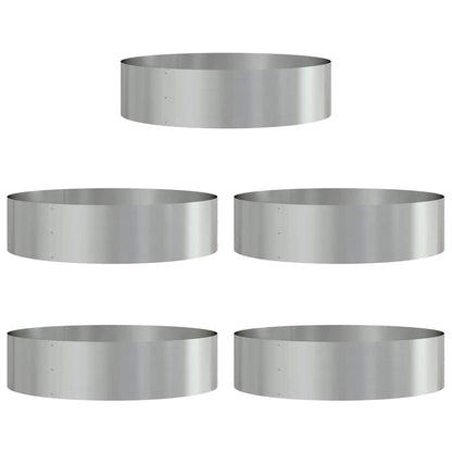 Anello per vaso 5 pcs Argento 80 x 80 x 20 cm Acciaio zincato