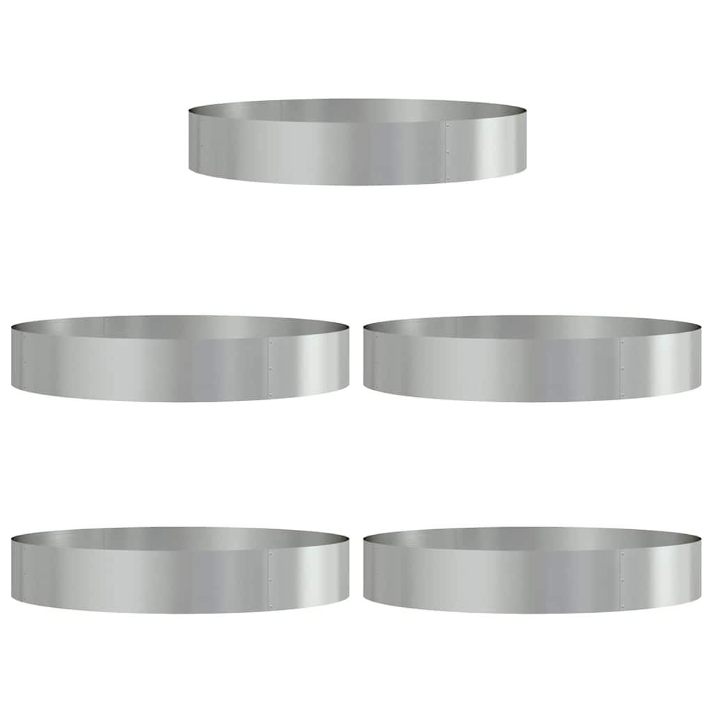 Anello per vaso 5 pcs Argento 120 x 120 x 20 cm Acciaio zincato