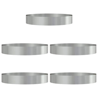 Anello per vaso 5 pcs Argento 120 x 120 x 20 cm Acciaio zincato