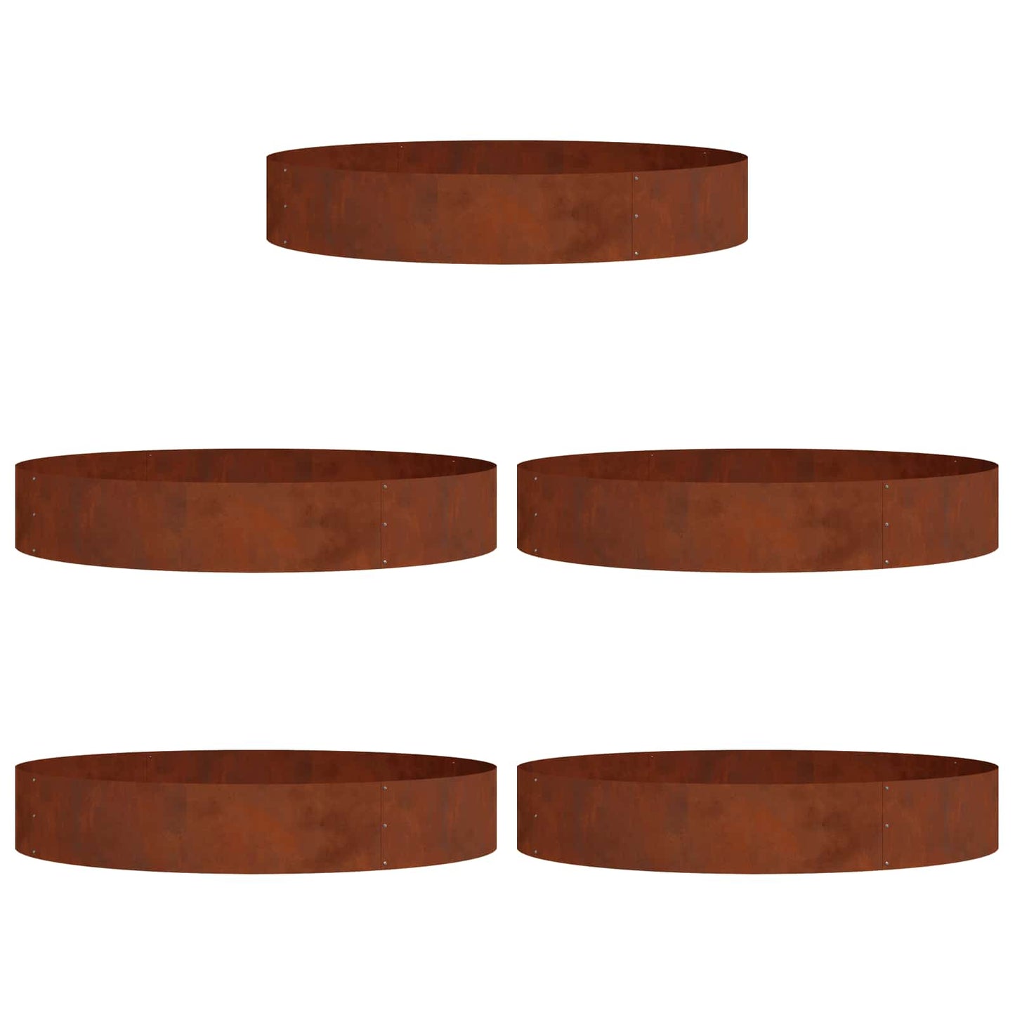 Anello per vaso 5 pcs Marrone 120 x 120 x 20 cm