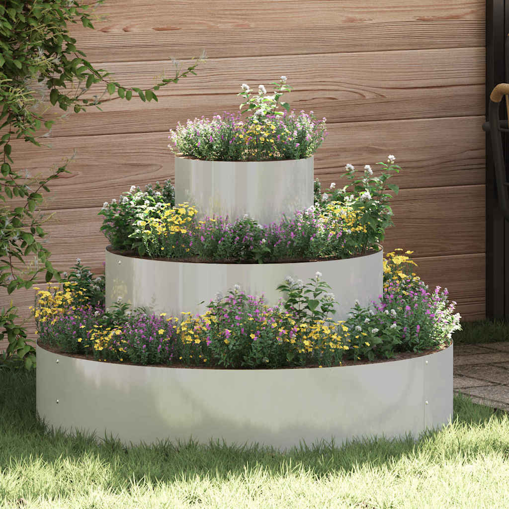 Vaso da giardino Argento 90 x 90 x 20 cm Acciaio zincato