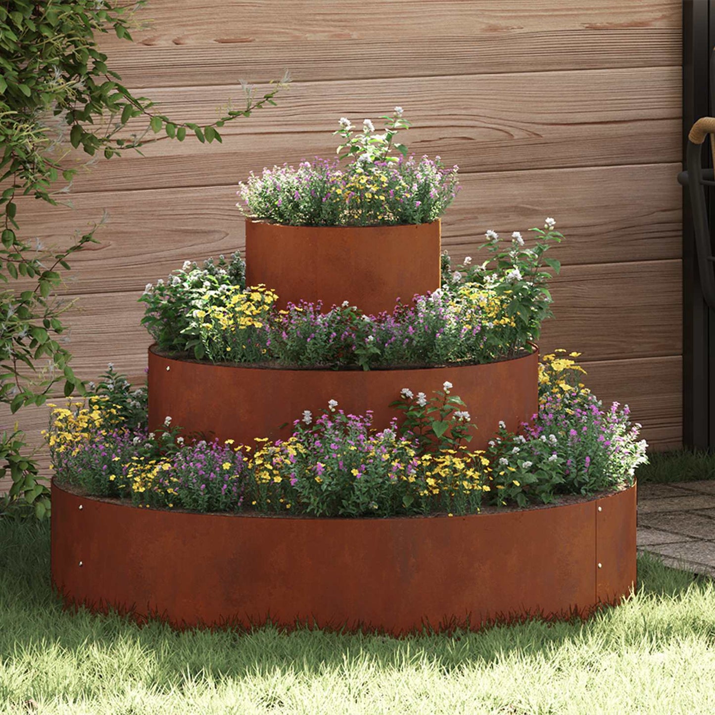 Vaso da giardino Marrone 90 x 90 x 20 cm