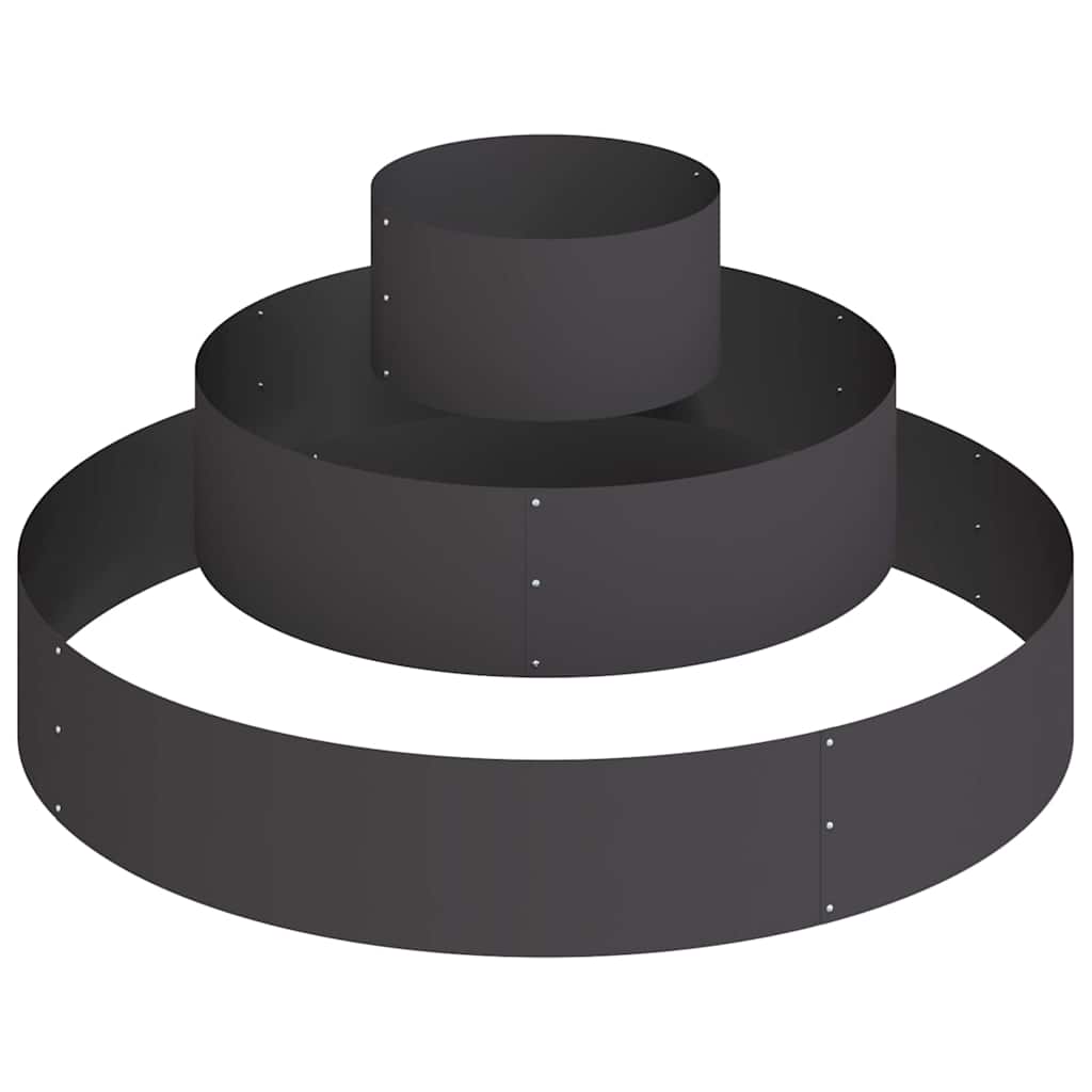 Vaso da giardino Nero 120 x 120 x 20 cm