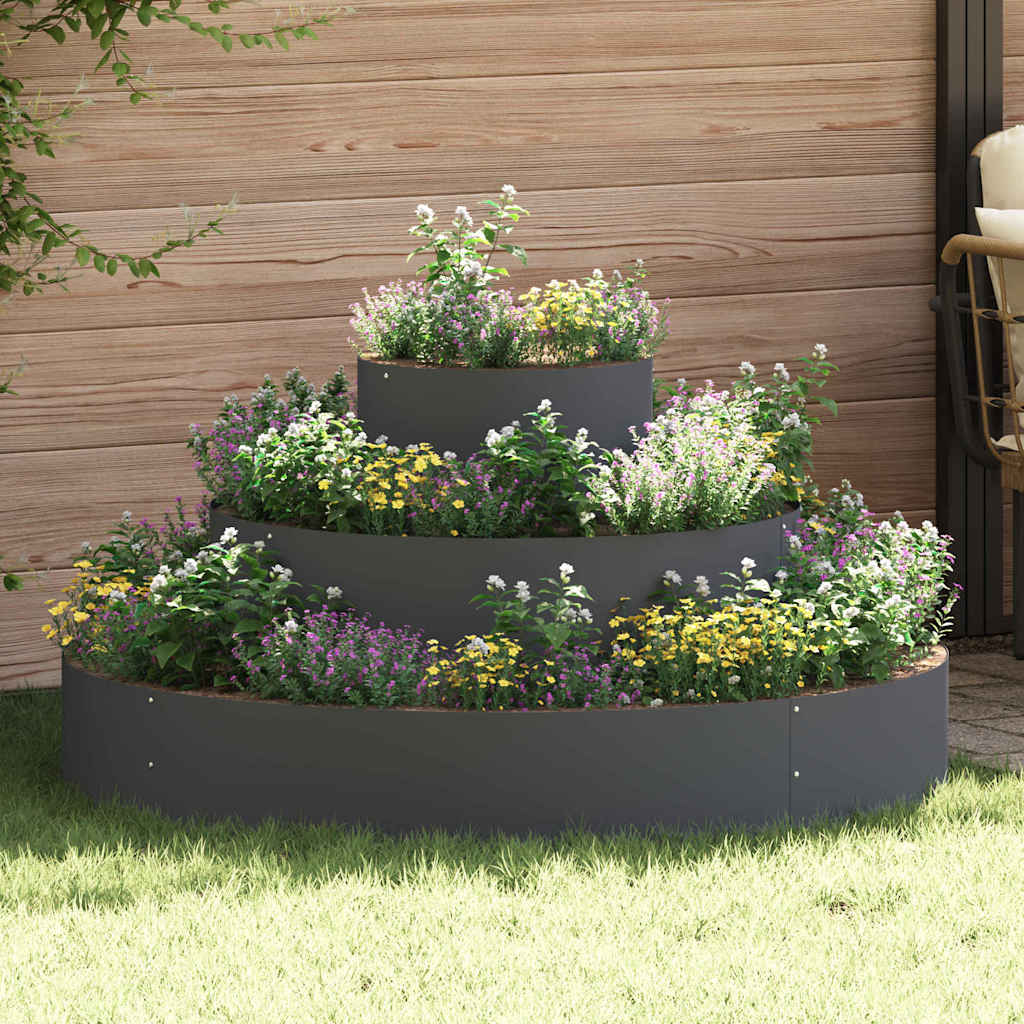 Vaso da giardino Antracite 120 x 120 x 20 cm