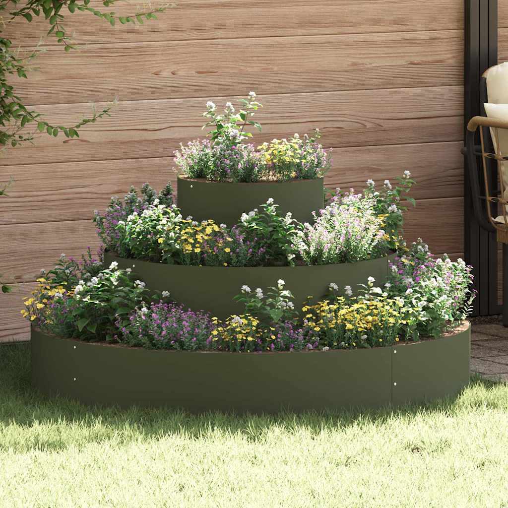 Vaso da giardino Verde oliva 120 x 120 x 20 cm