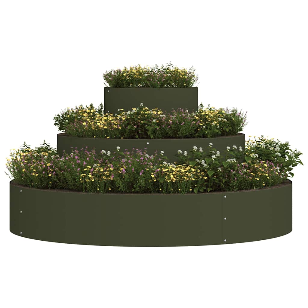 Vaso da giardino Verde oliva 120 x 120 x 20 cm