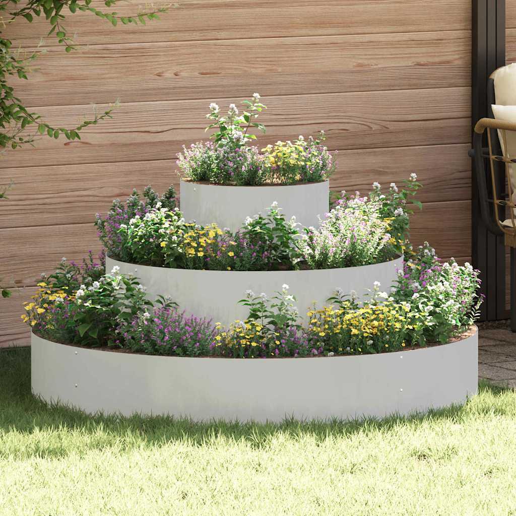 Vaso da giardino Argento 120 x 120 x 20 cm Acciaio inossidabile