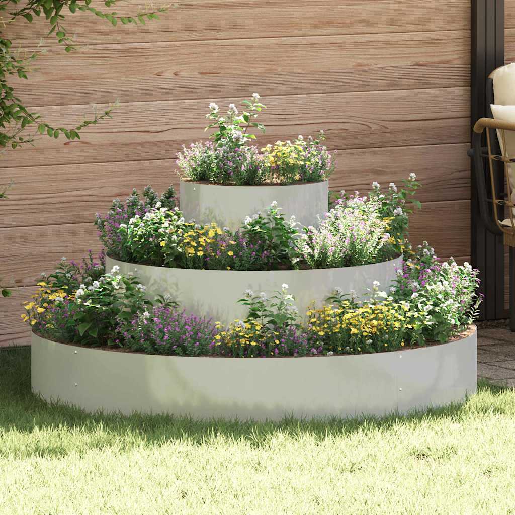 Vaso da giardino Argento 120 x 120 x 20 cm Acciaio zincato