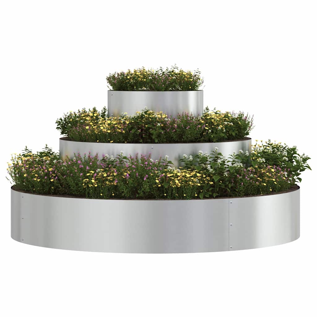 Vaso da giardino Argento 120 x 120 x 20 cm Acciaio zincato