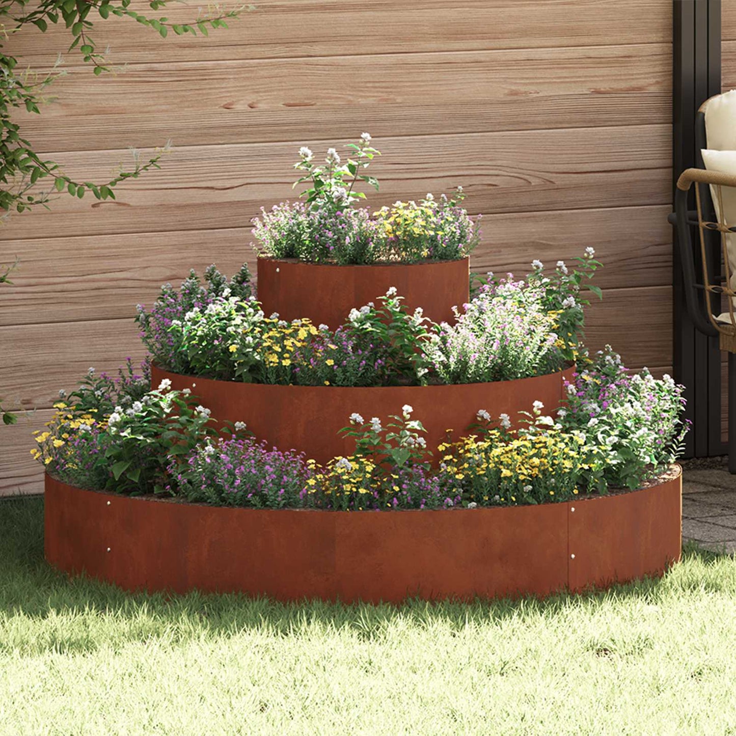 Vaso da giardino Marrone 120 x 120 x 20 cm