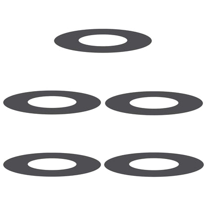 adatto per Anelli d'Albero Piatto 5 pcs Nero ÃƒËœ30 / 60 cm Acciaio