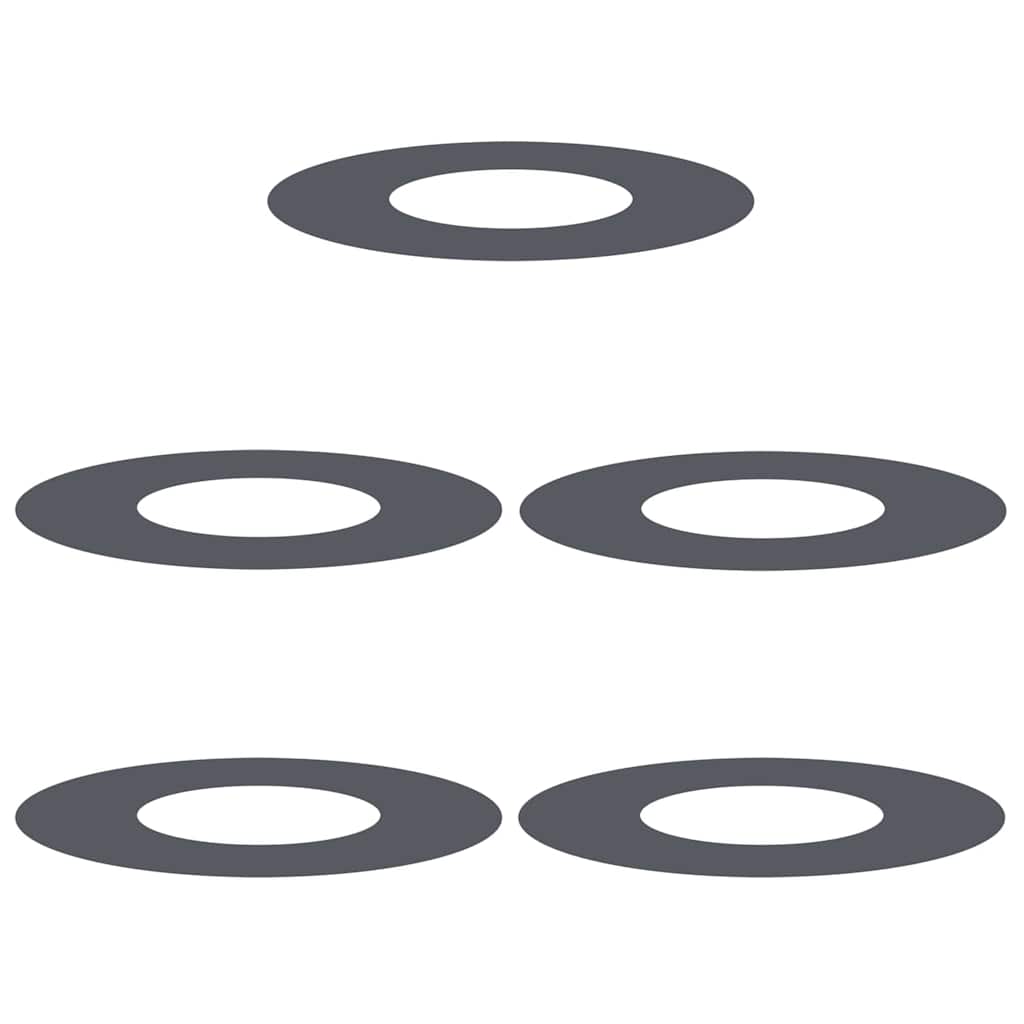 adatto per Anelli d'Albero Piatto 5 pcs Antracite ÃƒËœ30 / 60 cm