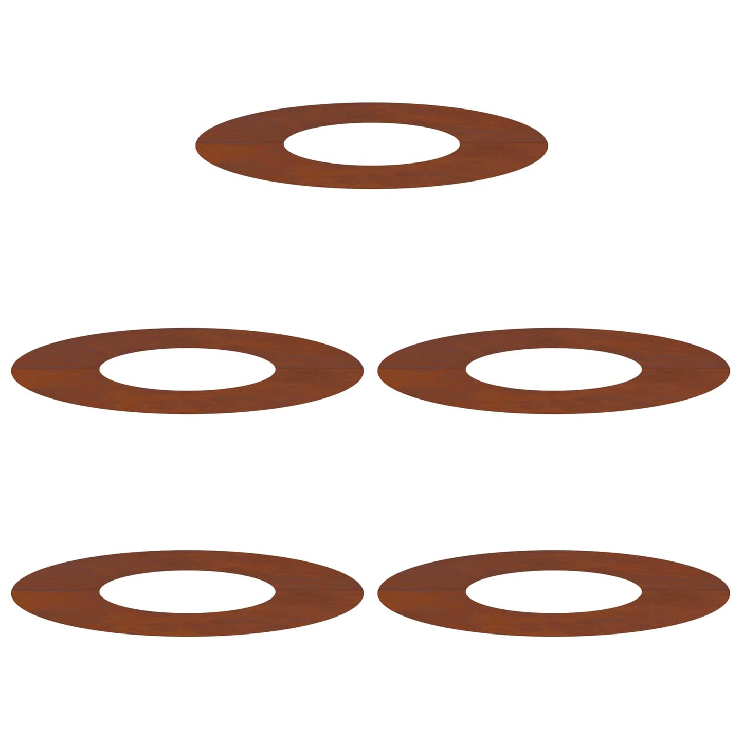 adatto per Anelli d'Albero Piatto 5 pcs Marrone ÃƒËœ30 / 60 cm
