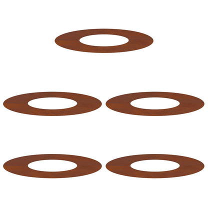 adatto per Anelli d'Albero Piatto 5 pcs Marrone ÃƒËœ30 / 60 cm
