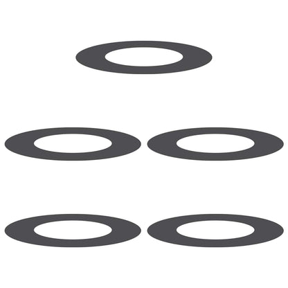 adatto per Anelli d'Albero Piatto 5 pcs Nero Ã˜40 / 70 cm Acciaio