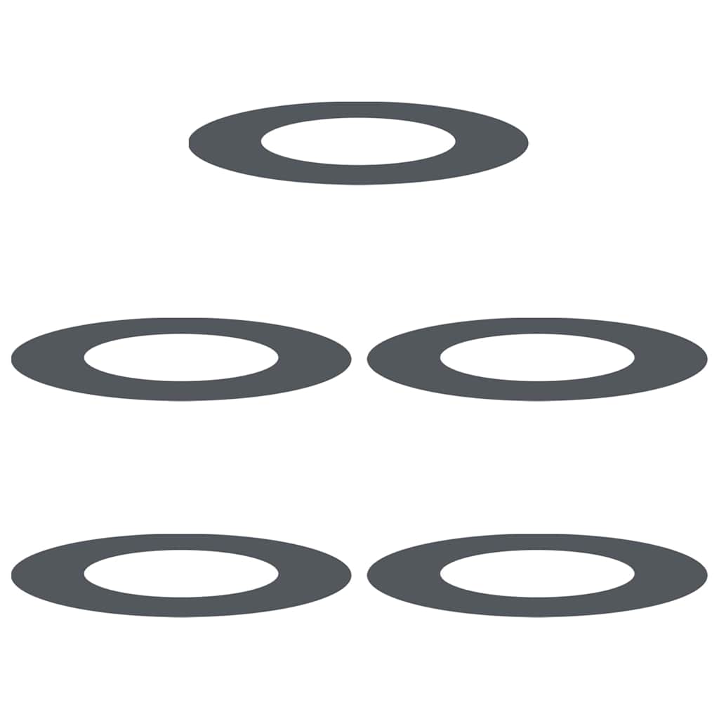 adatto per Anelli d'Albero Piatto 5 pcs Antracite Ã˜40 / 70 cm