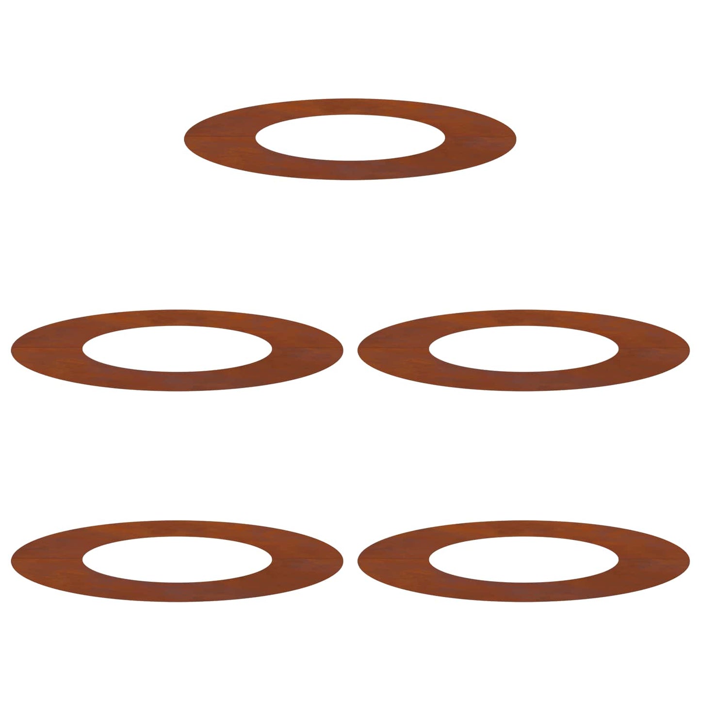 adatto per Anelli d'Albero Piatto 5 pcs Marrone Ã˜40 / 70 cm