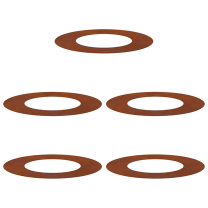 adatto per Anelli d'Albero Piatto 5 pcs Marrone Ã˜40 / 70 cm