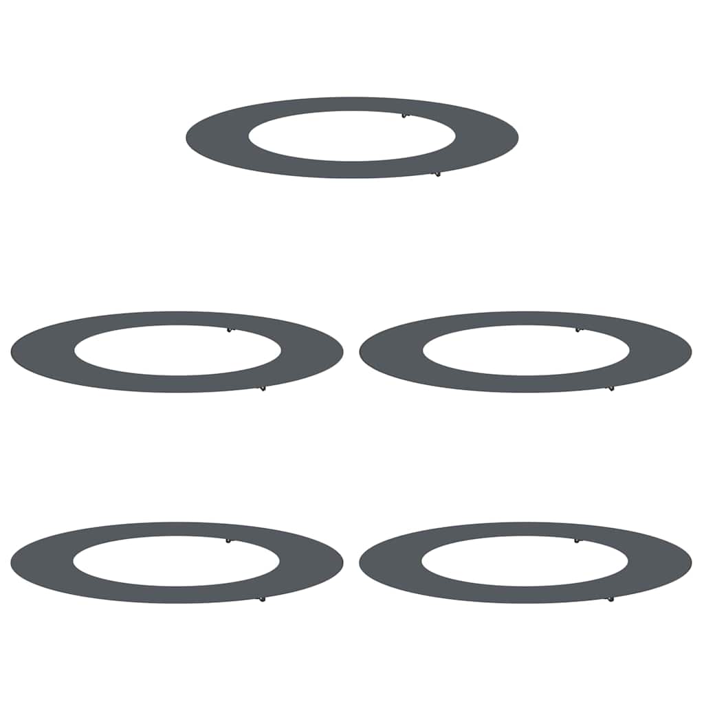 adatto per Anelli d'Albero Piatto 5 pcs Antracite ÃƒËœ50 / 80 cm
