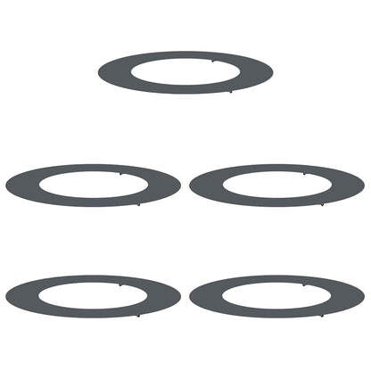 adatto per Anelli d'Albero Piatto 5 pcs Antracite ÃƒËœ50 / 80 cm