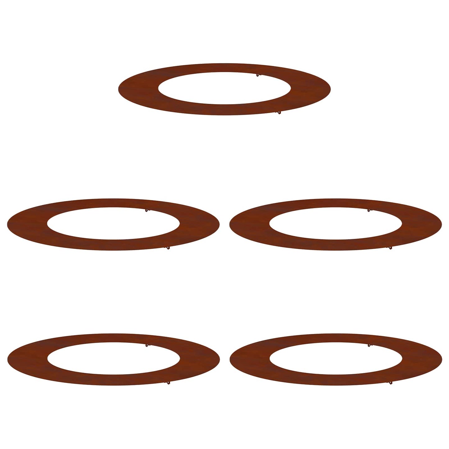adatto per Anelli d'Albero Piatto 5 pcs Marrone ÃƒËœ50 / 80 cm