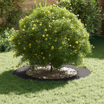 adatto per Anelli d'Albero Piatto 5 pcs Nero Ã˜60 / 90 cm Acciaio