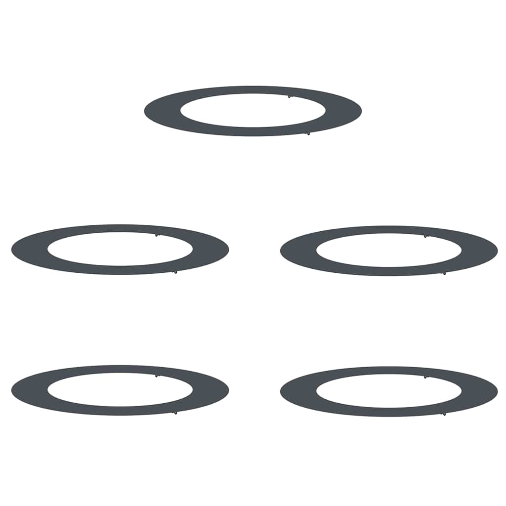 adatto per Anelli d'Albero Piatto 5 pcs Antracite ÃƒËœ60 / 90 cm