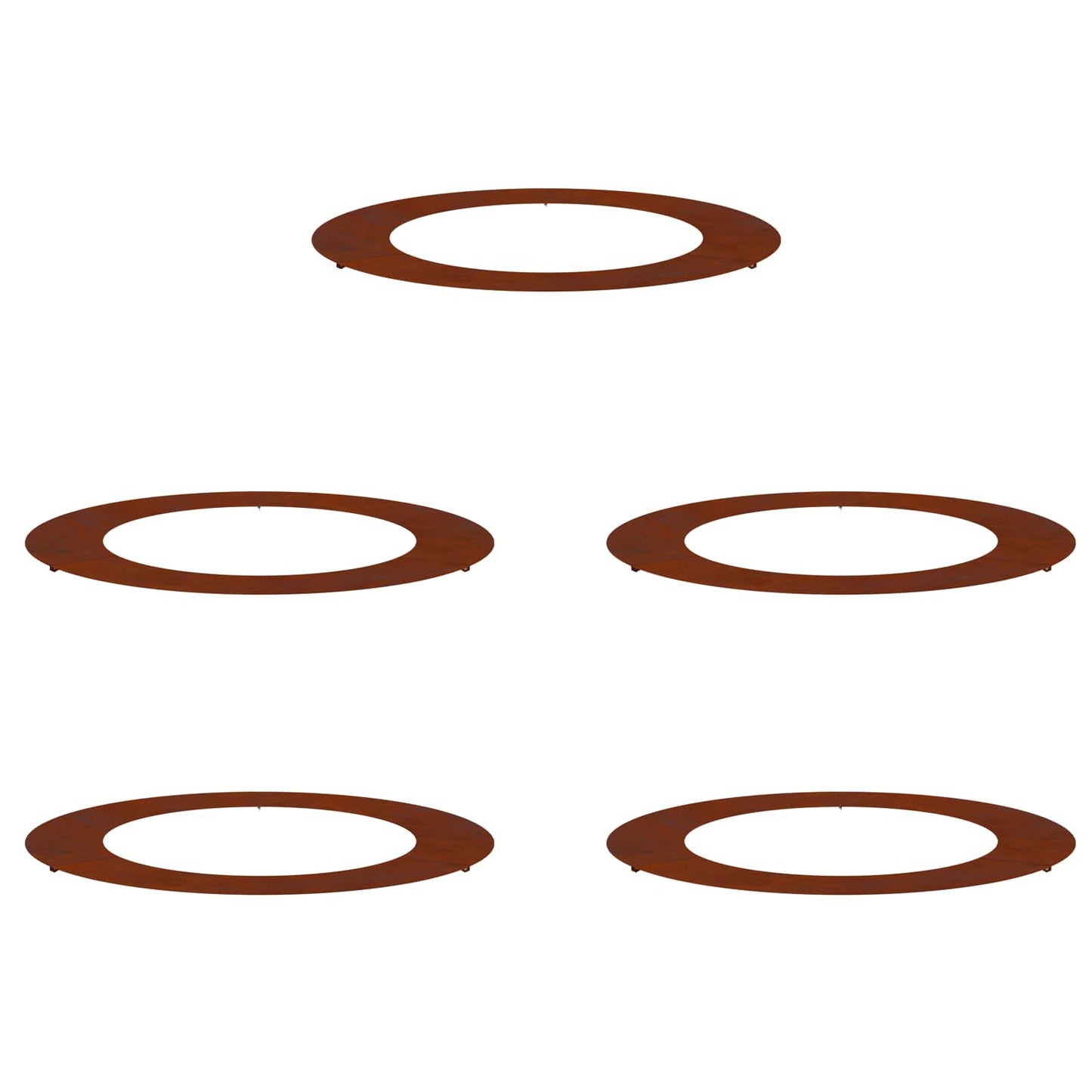 adatto per Anelli d'Albero Piatto 5 pcs Marrone ÃƒËœ60 / 90 cm