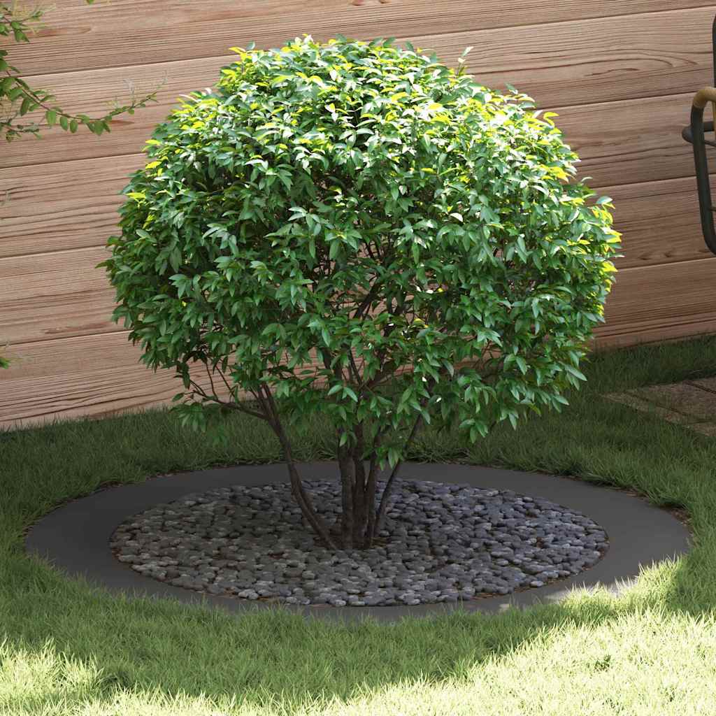 adatto per Anelli d'Albero Piatto 5 pcs Nero Ã˜90 / 120 cm Acciaio