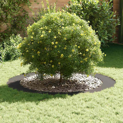adatto per Anelli d'Albero Piatto 5 pcs Nero Ã˜90 / 120 cm Acciaio