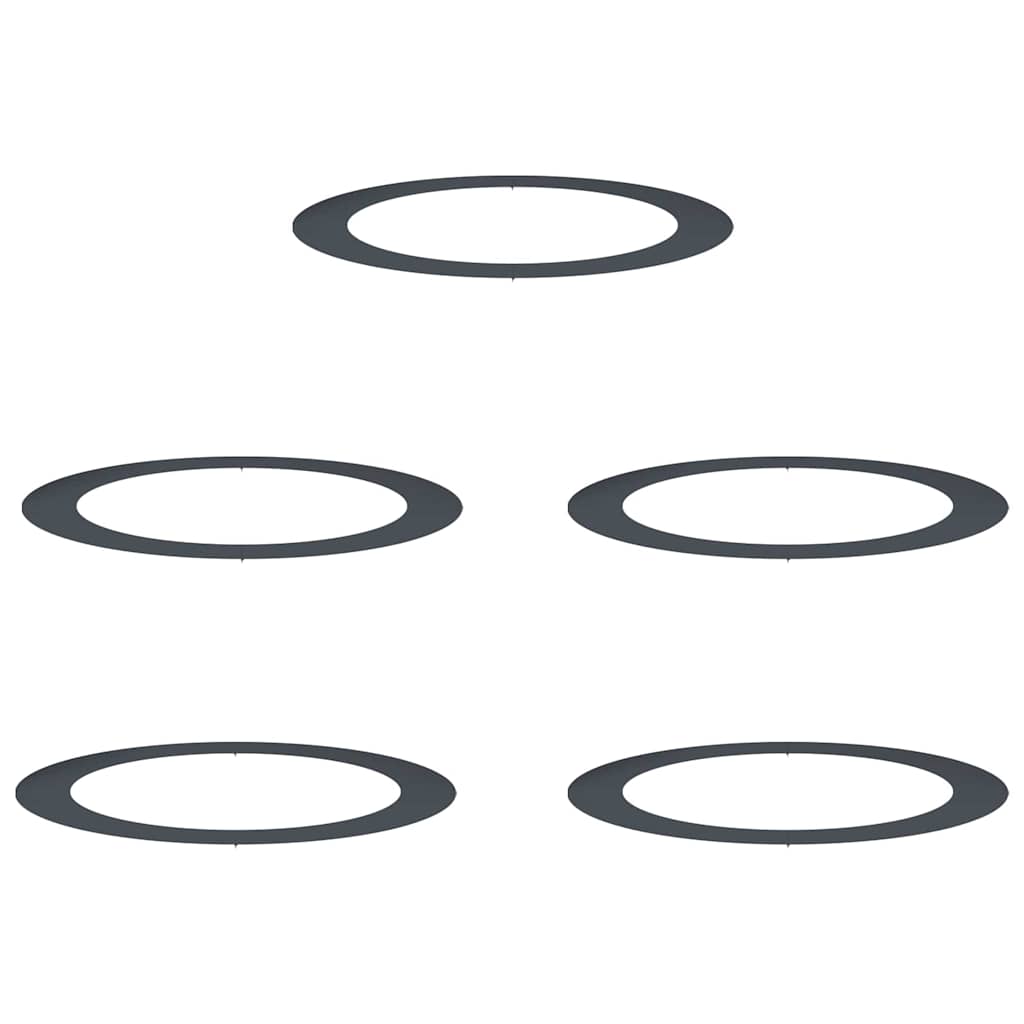 adatto per Anelli d'Albero Piatto 5 pcs Antracite ÃƒËœ90 / 120 cm