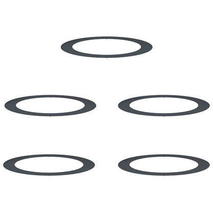 adatto per Anelli d'Albero Piatto 5 pcs Antracite ÃƒËœ90 / 120 cm