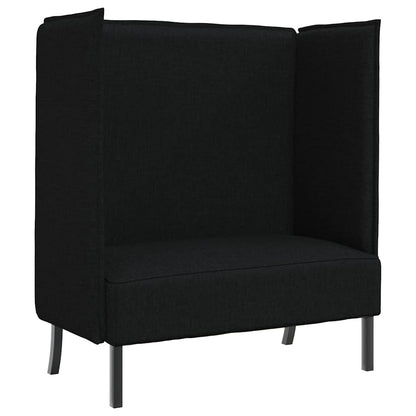Divano alto 101cm Nero Tessuto