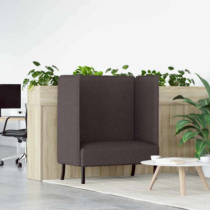 Divano alto 101cm Marrone scuro Tessuto