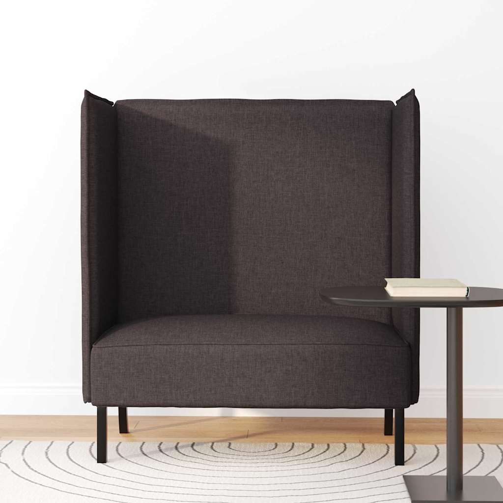 Divano alto 101cm Marrone scuro Tessuto