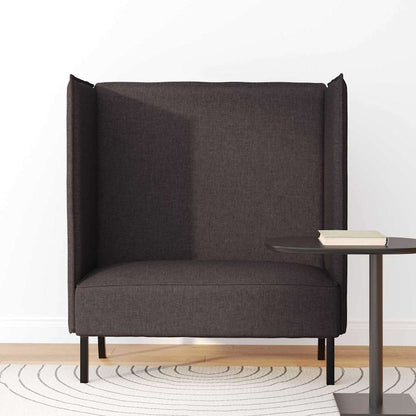 Divano alto 101cm Marrone scuro Tessuto